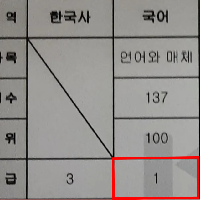 윤** 성적표
